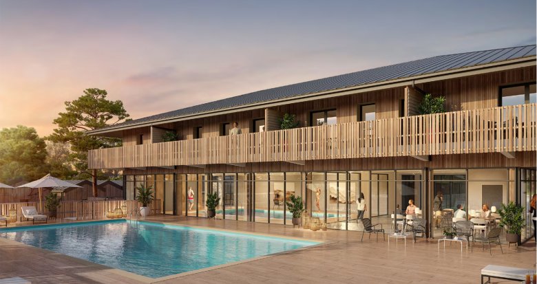 Achat / Vente immobilier neuf Lacanau résidence de tourisme à 1.5km de la plage (33680) - Réf. 12670