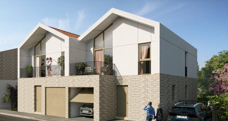 Achat / Vente immobilier neuf Mérignac villas à 200m du tram Frères Robinson (33700) - Réf. 8190