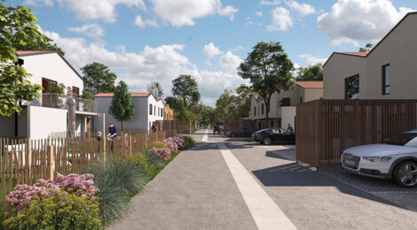 Programme immobilier neuf LES MAISONS DE ROCALYS - Phase 2 - Carbon-Blanc : logements neufs sécurisés et verdoyants proche des commodités (33560) - Référence : 7995