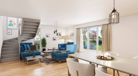 Programme immobilier neuf LES MAISONS DE ROCALYS - Phase 2 - Carbon-Blanc : logements neufs sécurisés et verdoyants proche des commodités (33560) - Référence : 7995