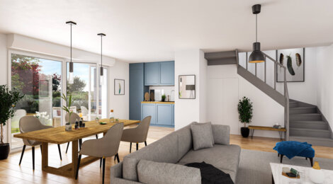 Programme immobilier neuf LES MAISONS DE ROCALYS - Phase 2 - Carbon-Blanc : logements neufs sécurisés et verdoyants proche des commodités (33560) - Référence : 7995