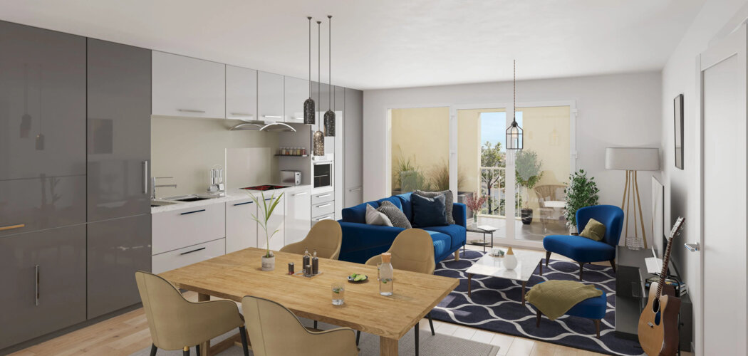 Programme immobilier neuf Boïos -  Biganos : logements neufs sécurisés et verdoyants proche des transports (33380) - Référence : 14912