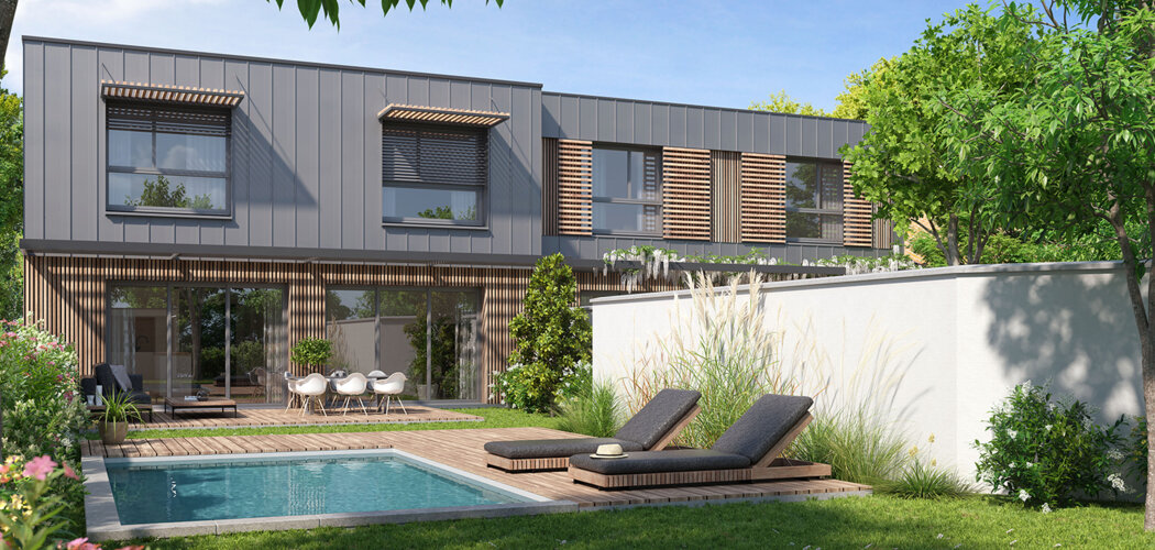 Programme immobilier neuf VILLAS DU GOLF - Bordeaux Caudéran villas contemporaines avec jardin et piscine (33000) - Référence : 18651
