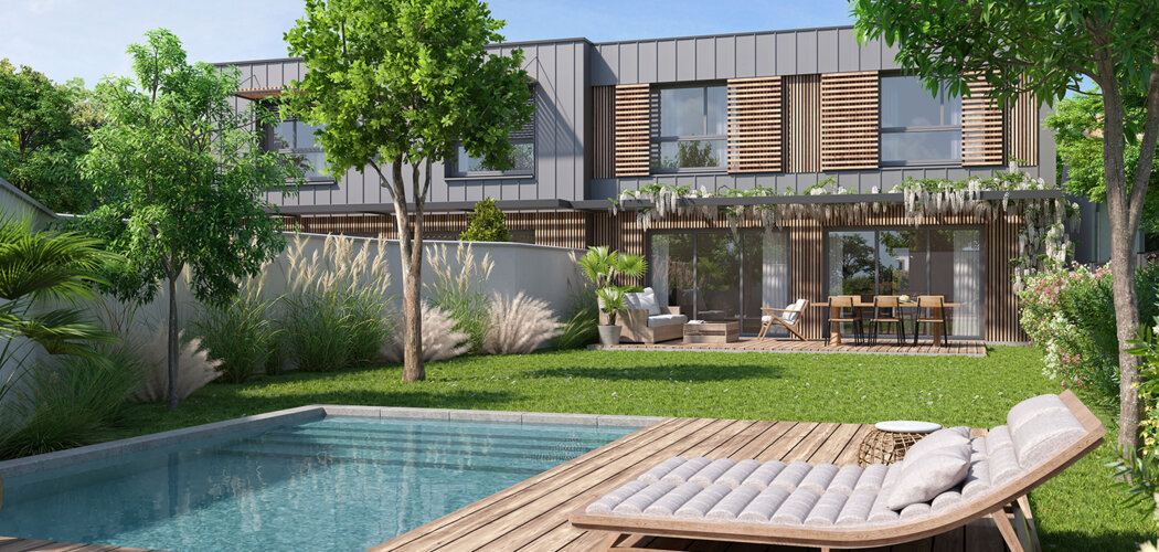 Programme immobilier neuf VILLAS DU GOLF - Bordeaux Caudéran villas contemporaines avec jardin et piscine (33000) - Référence : 18651