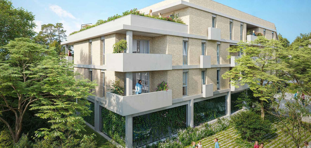 Programme immobilier neuf Les Jardins de Maumey - Bruges à deux pas du tramway et du parc Ausone (33520) - Référence : 14999