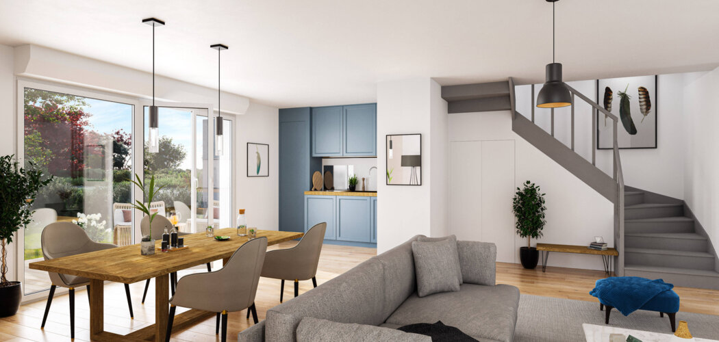 Programme immobilier neuf LES MAISONS DE ROCALYS - Phase 2 - Carbon-Blanc : logements neufs sécurisés et verdoyants proche des commodités (33560) - Référence : 7995