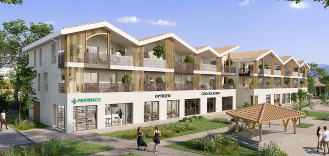 Programme immobilier neuf Les Terrasses de l'Agora - Le Barp adresse verdoyante en plein centre (33114) - Référence : 17462