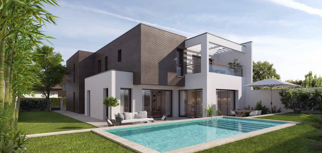 Programme immobilier neuf Villa Lumière -  Le Bouscat : logements neufs sécurisés et verdoyants avec piscine privée (33110) - Référence : 8040