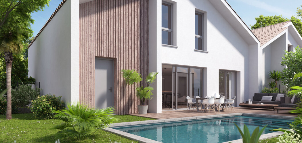 Programme immobilier neuf VILLAS DES ARTS - Mérignac villas contemporaines proches de Bordeaux (33700) - Référence : 18478