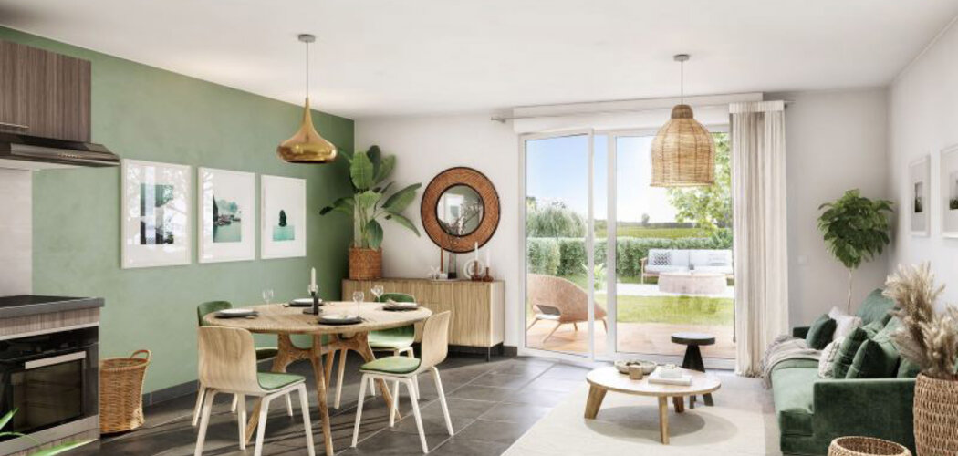 Programme immobilier neuf VISTA VINIA - Sainte-Eulalie : Résidence T3–T4 avec cadre champêtre et confort familial proche des espaces verts (33560) - Référence : 13107