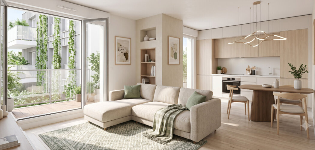 Programme immobilier neuf Green Falls - Talence : Résidence T2–T5 avec cadre résidentiel et confort optimisé proche des commodités (33400) - Référence : 6992