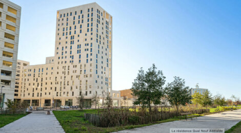 Programme immobilier neuf QUAI NEUF-ADELAIDE - Bordeaux : Résidence studio–T5 avec cadre verdoyant et confort optimisé proche des espaces naturels (33000) - Référence : 14264