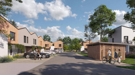 Programme immobilier neuf LES MAISONS DE ROCALYS - Phase 2 - Carbon-Blanc : logements neufs sécurisés et verdoyants proche des commodités (33560) - Référence : 7995