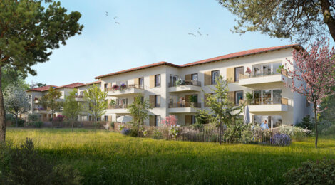 Programme immobilier neuf LES NOISETIERS - La Taillan-Médoc : logements neufs T2–T4 proche de Bordeaux (33320) - Référence : 9239