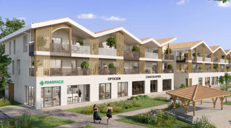 Programme immobilier neuf Les Terrasses de l'Agora - Le Barp adresse verdoyante en plein centre (33114) - Référence : 17462