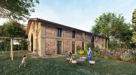 Programme immobilier neuf ABBAYE DE BONLIEU DF/PINEL MEL - Sainte-Eulalie : Résidence studio–T4 avec cadre historique et confort moderne proche des transports (33560) - Référence : 14212