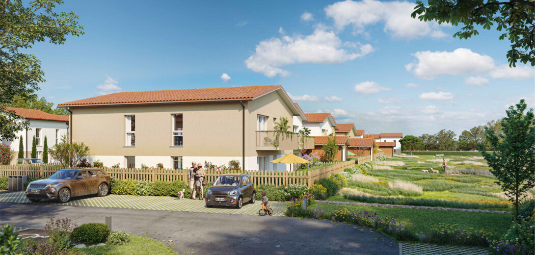 Programme immobilier neuf Hameau Lamartine - Ambarès-et-Lagrave cadre de vie pratique et connecté près de la gare TER (33440) - Référence : 15029
