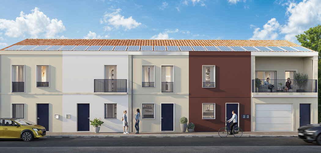 Programme immobilier neuf Les Terrasses d'Hautreux - Bordeaux au cœur du quartier Chartrons proche tramway B (33000) - Référence : 13965