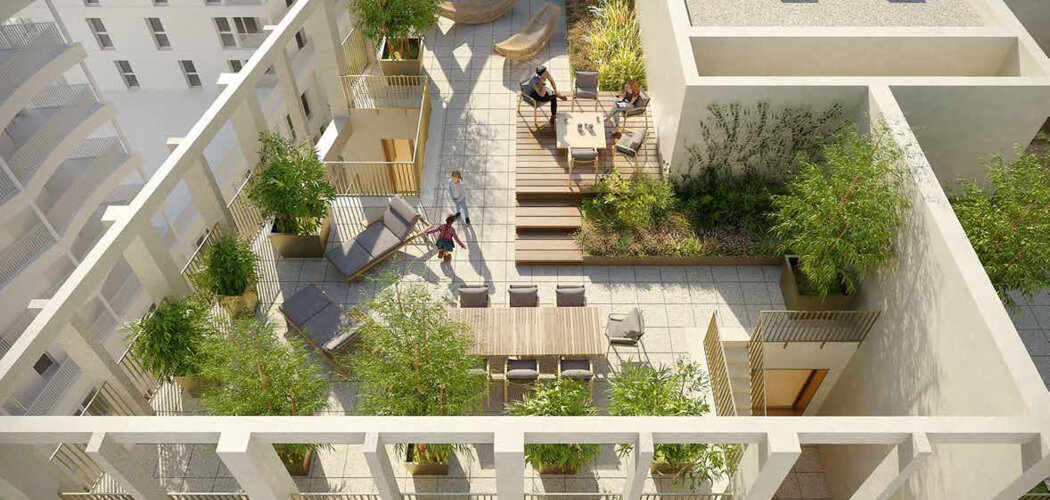 Programme immobilier neuf HEKA - Bordeaux : logements neufs intimistes et sécurisés à deux pas du Parc Armagnac (33000) - Référence : 7381