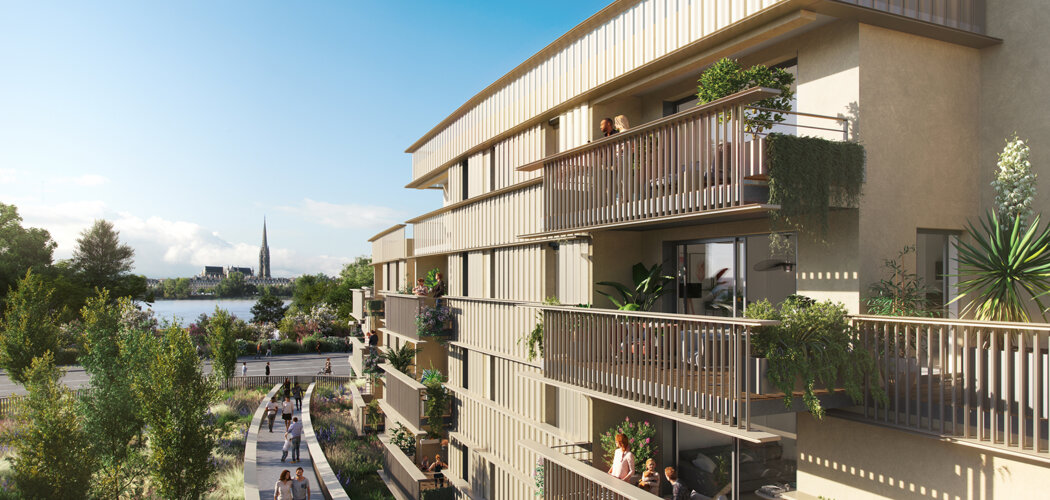 Programme immobilier neuf Estuaire - Bordeaux, résidence neuve et qualité de vie près du parc des Berges (33000) - Référence : 15946