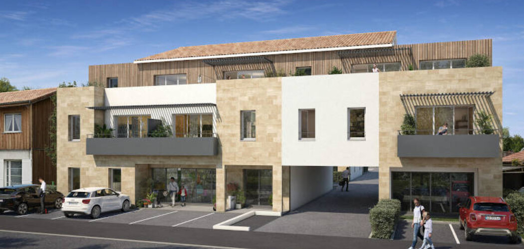 Programme immobilier neuf COEUR CARIGNAN - Carignan-de-Bordeaux : Résidence T1–T3 avec cadre verdoyant et confort optimisé proche des commodités (33360) - Référence : 4874