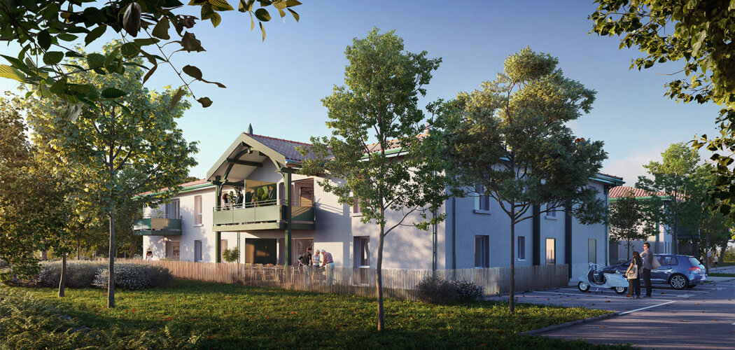 Programme immobilier neuf COTE SALINE - Gujan-Mestras : logements neufs sécurisés et verdoyants proche des commodités (33470) - Référence : 14981