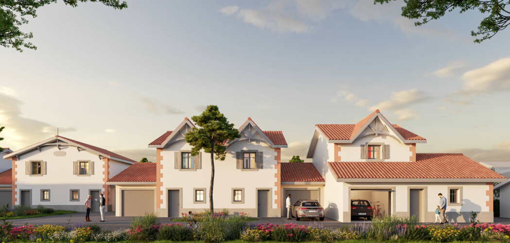 Programme immobilier neuf Domaine d'Hestia - LANTON (33) - Lanton maisons duplex à proximité de la plage Suzette (33138) - Référence : 15039