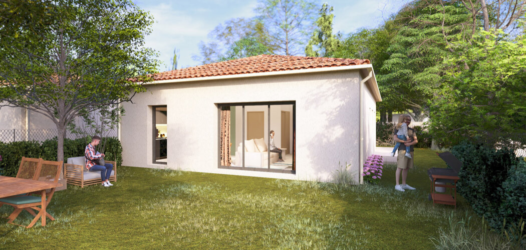 Programme immobilier neuf Les lisières du Médoc - Le Taillan-Médoc maisons en plein  espace boisé classé (33320) - Référence : 13369