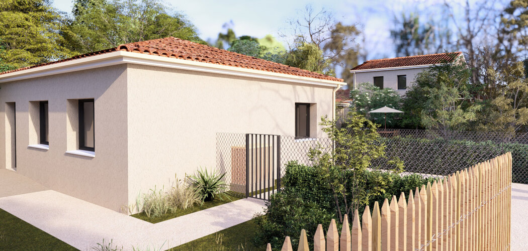 Programme immobilier neuf Les lisières du Médoc - Le Taillan-Médoc maisons en plein  espace boisé classé (33320) - Référence : 13369