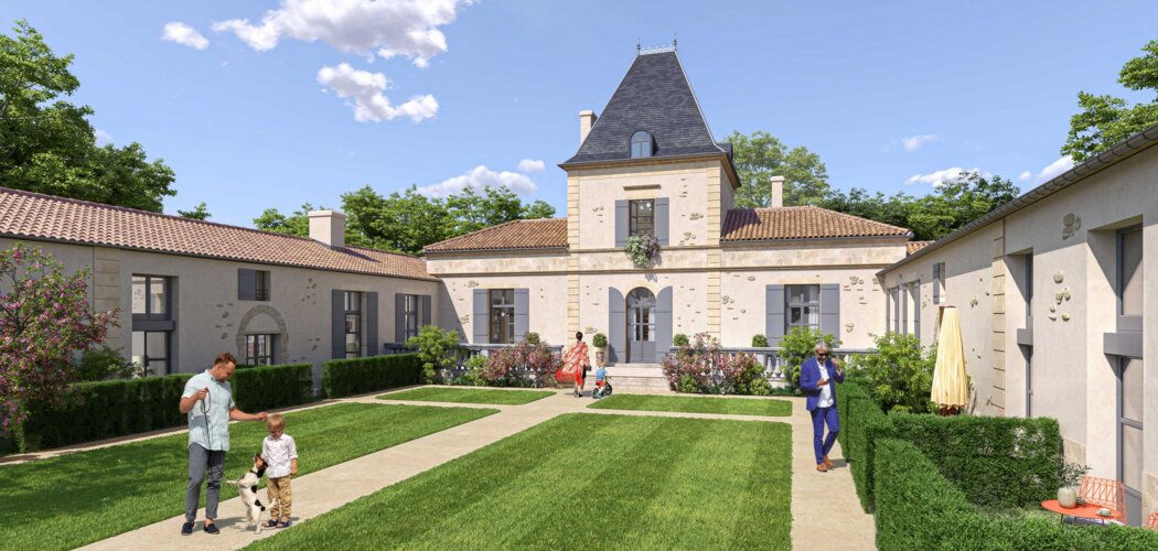 Programme immobilier neuf CHATEAU BON AIR - Mérignac : résidence neuve en Château rénové à 5 min de Mérignac Soleil (33700) - Référence : 18342