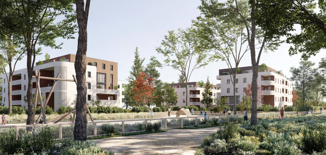 Programme immobilier neuf Les Jardins de Célan - Pessac : Résidence T2–T5 avec cadre arboré et confort optimisé proche des commodités (33600) - Référence : 14621