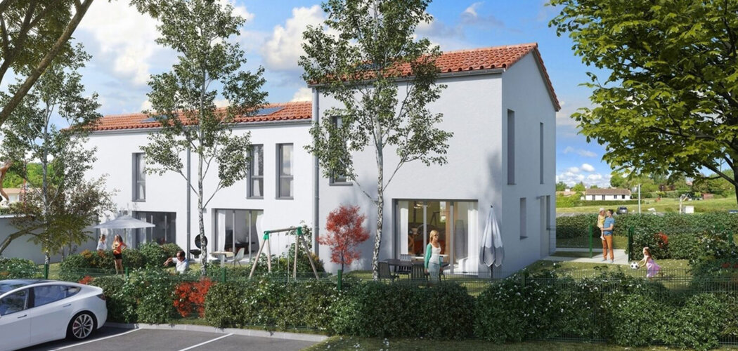 Programme immobilier neuf Domaine de l'Entre-deux-mers - Targon maisons 4 pièces avec jardin en Entre-deux-Mers (33760) - Référence : 17256
