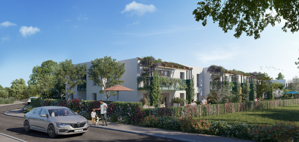 Programme immobilier neuf TOLENA - Bât A - Toulenne : logements neufs sécurisés et verdoyants proche des transports (33210) - Référence : 14988